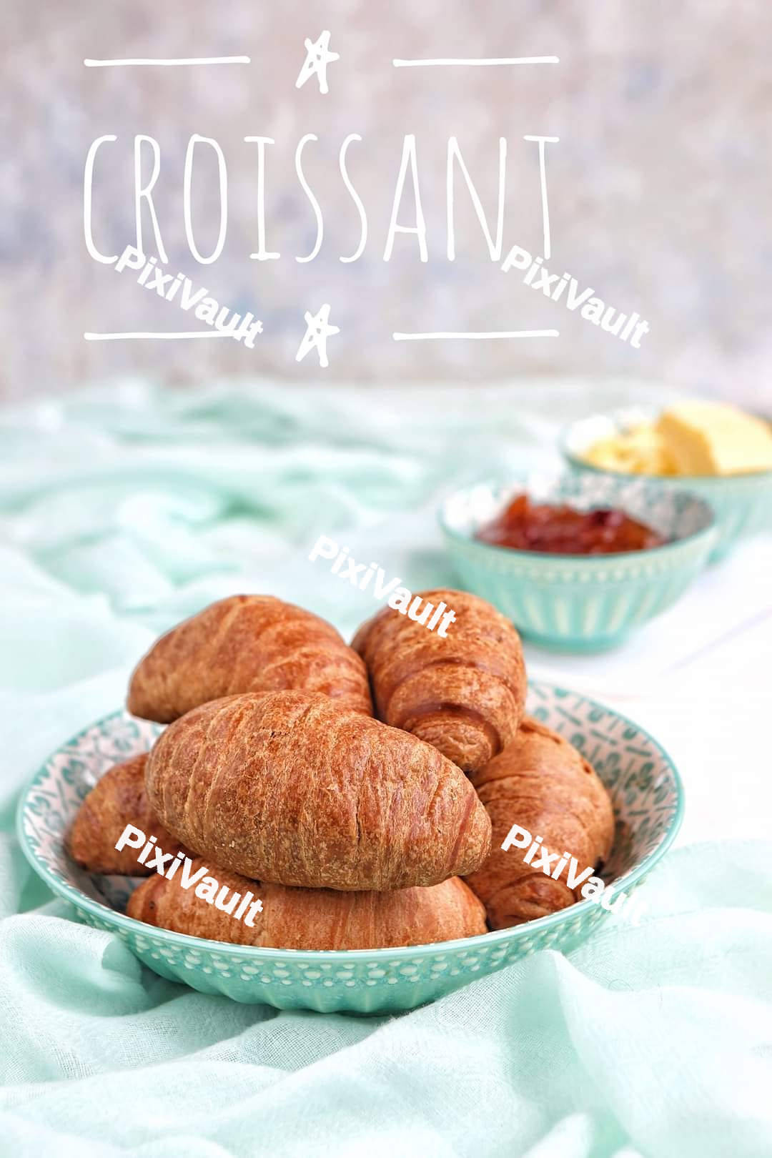 Fresh baked croissants